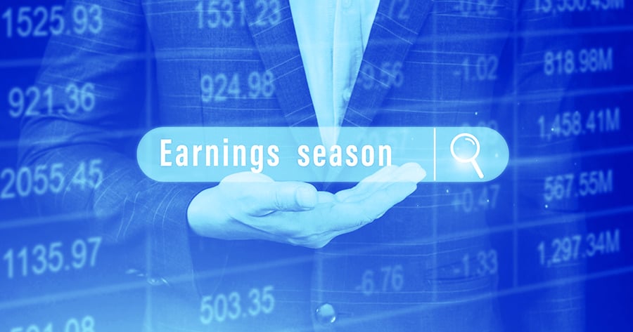 Earnings Season Q3 2023. This image shows the CMTrading app and is related to an article on Earnings Season for Traders.