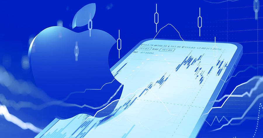 Earnings Season 2023 - Is Apple stock a buy or sell in October 2023? The image shows the Apple stock within the CMTrading app.